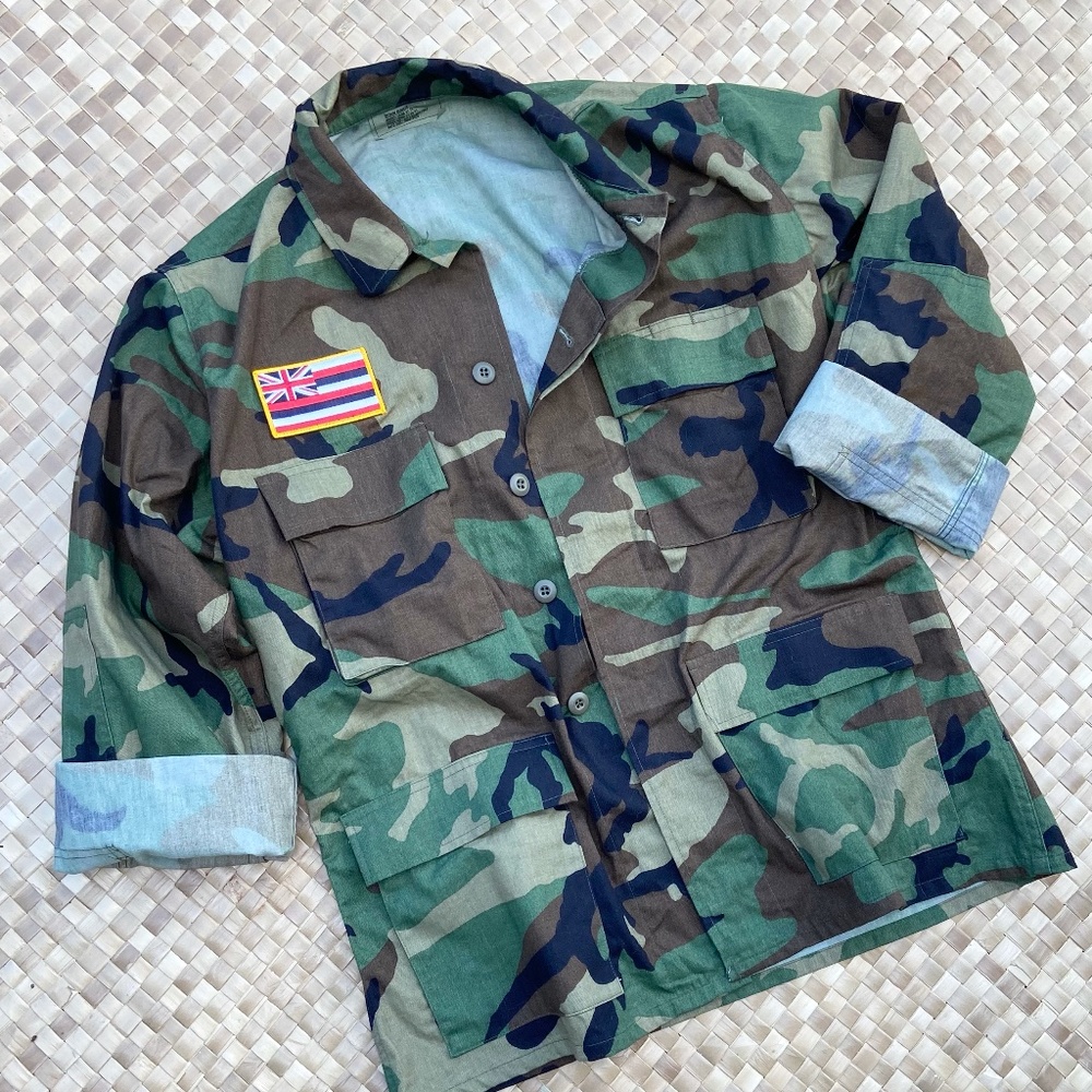 Army Jacket with Hawaiian Flag Patch